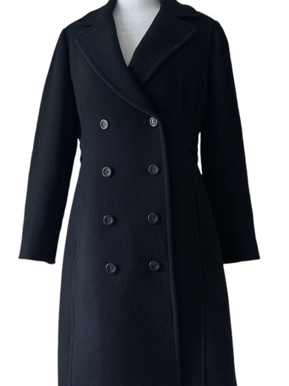 J. Crew Black Double-Breasted Wool Pea Coat